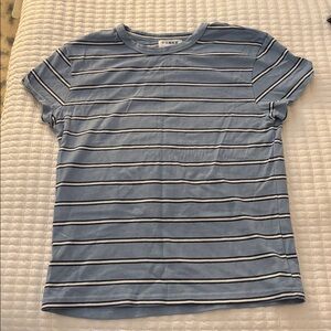 Parker Light Blue Striped Tee